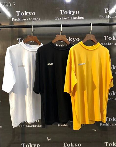 

20ss мужские женские аппликация tee крупногабаритные футболки письмо печать мода повседневная футболка streetwear хип-хоп лето мужчины женщи, White;black