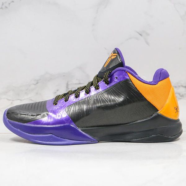 

мужчины баскетбол обувь мамба 5 zk5 protro lakers bryant 4s protro zoom turbo фиолетовый желтый dynasty тапки роскошные кроссовки chaussures