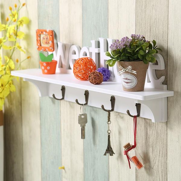 2020 Creative Coat Rack Wall Decorative Hooks Wooden Hat Key