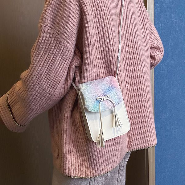 

2020 new ladies shoulder bag korean version plush fashion casual multifunctional mini crossbody bag ladies