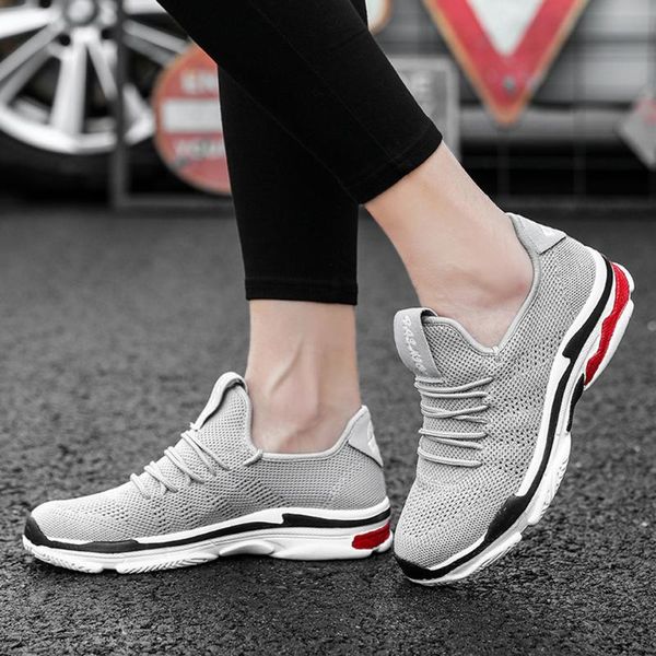 

2019new style women running shoes lace up sports shoes outdoor walking jogging comfortable sneakers men/women, Black