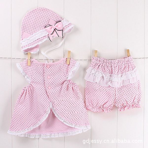 

hello kitty pink polka dot skirt hooded three-piece set, White