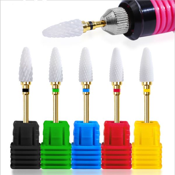 

ceramic nail drill bit burr gel polish remover electric nail drill equipment tools nail bit cutter