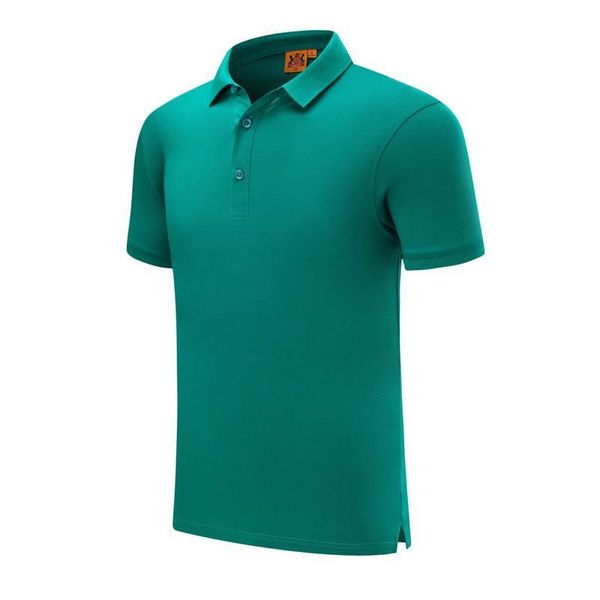 

sd 20023 cf new summer high-end silk cotton short-sleeved polo shirt men and women youth lapel polo shirt green short sleeve, Black