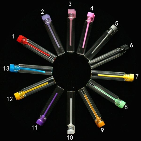 

1ml 2ml colorful glass sample vials perfume bottle mini empty laboratory liquid fragrance test tube trial bottle