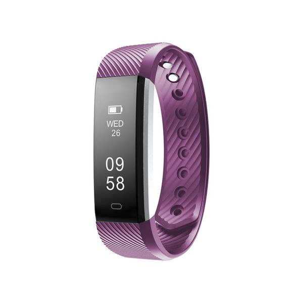

men woman sports fitness tracker smart bracelet sports smartband step counter activity alarm clock bluetooth smart wristband, Slivery;brown