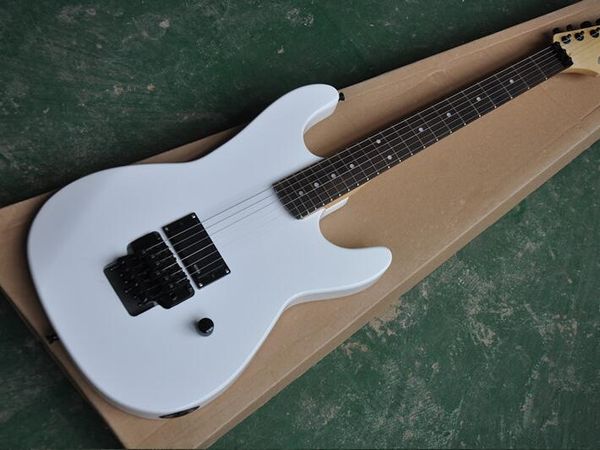 

бесплатная доставка завод заказ белый корпус электрогитары с floyd rose, black оборудование, предлагают индивидуальные