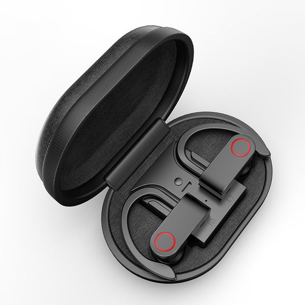 

a9 tws 5.0 bluetooth earphone wireless earbuds ear-hook sports headset ipx5 waterproof headphones with mic charging box ing