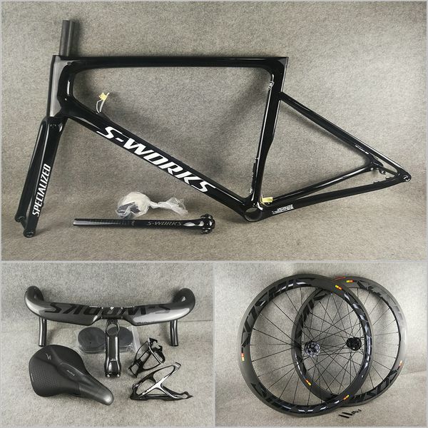 

white logo black t1000 ud glossy sl6 disc carbon road frames handlebar saddle bottle cages 50mm carbon wheels x007 ing