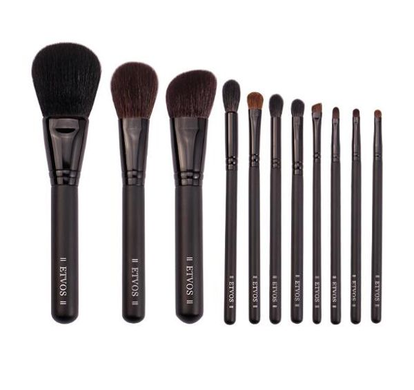 

11pcs brush set animal hair wool professional cosmetic makeup brushes set kit tool