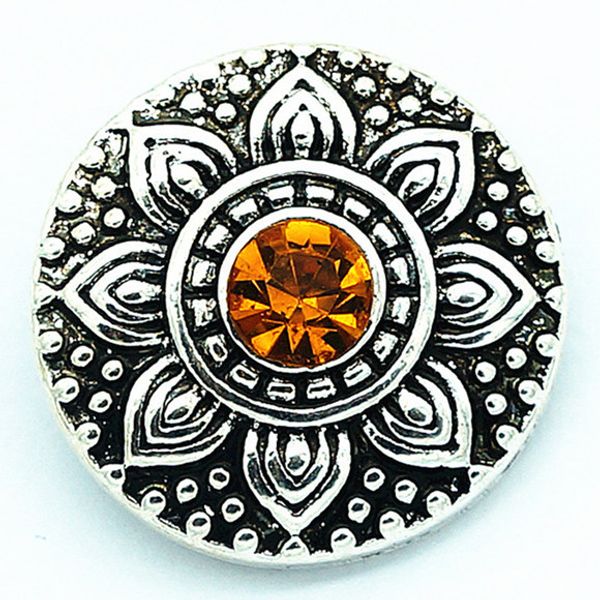 

fashion beauty elegant colorful rhinestone flowers 18mm snap buttons fit snap bracelet snap jewelry wholesale kz3136, Black