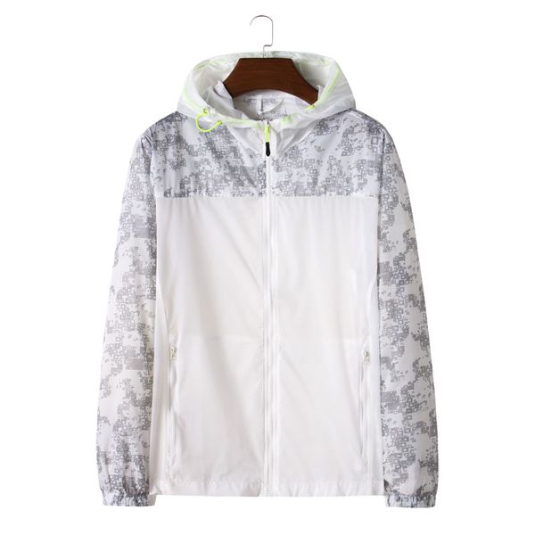 

men sunscreen jacket 2020 mens hooded jacket windbreake male casual outwear ultralight summer quick dry print coats, Black;brown