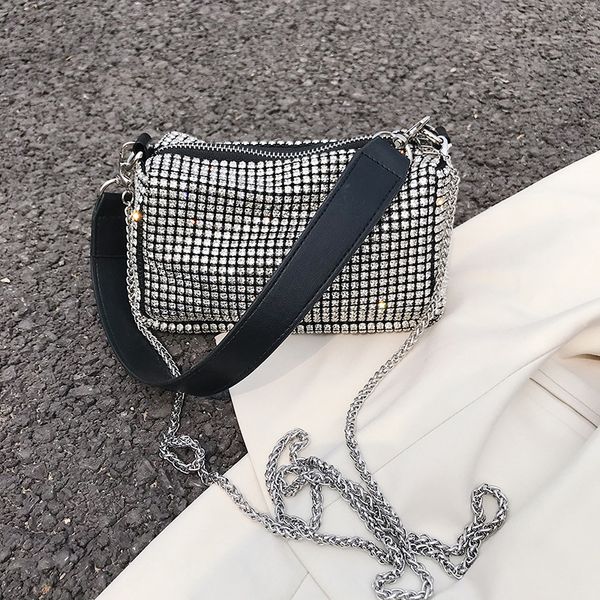 

original design 2020 new women's bag chain studded hand drill bag shoulder underarm