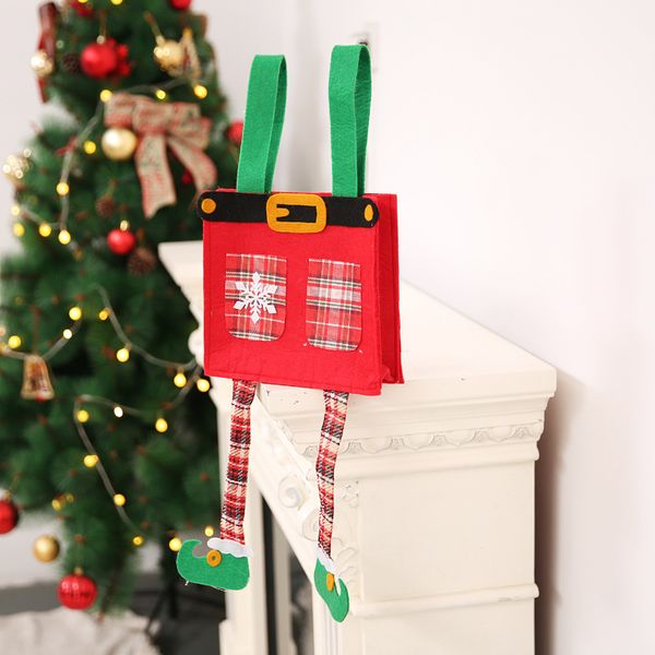

day and night new style christmas candy bag christmas decoration supplies elves gift bag square santa gift bag