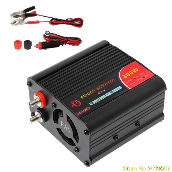 

ootdty new 300w/400w/500w/600w power inverter converter dc 12v to 220v ac cars inverter with car adapterping support