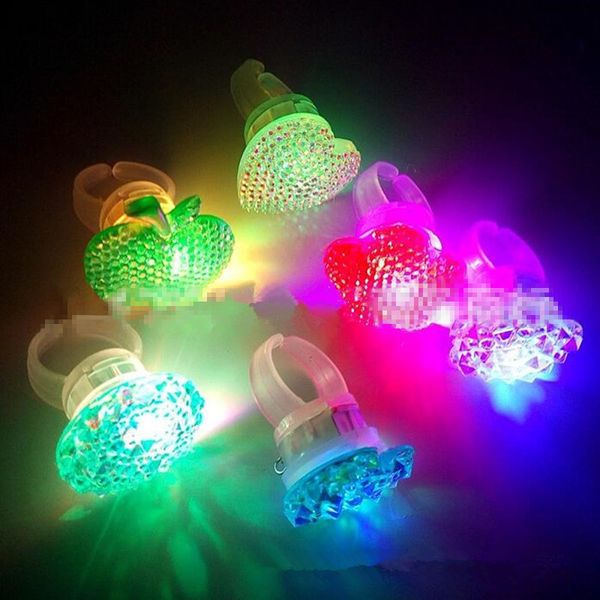 

diamond faux 2019 led flashing new finger ring kids children blinking glowing ring toys gift rave glow party supplies