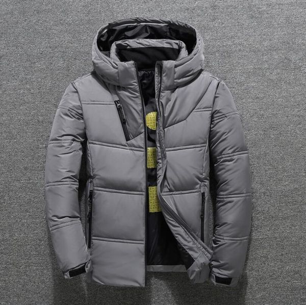 

men hooded jacket 2019 new white duck down jackets male casual 3xl plus size short coats wholesale jacket winter men w04, Black
