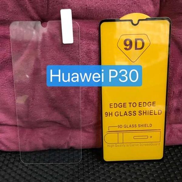 

5d 6d 9d full glue full cover tempered gla creen protector film for huawei p30 lite p20 lite mate 20 p mart 2019 y9 2019 2018 nova 4
