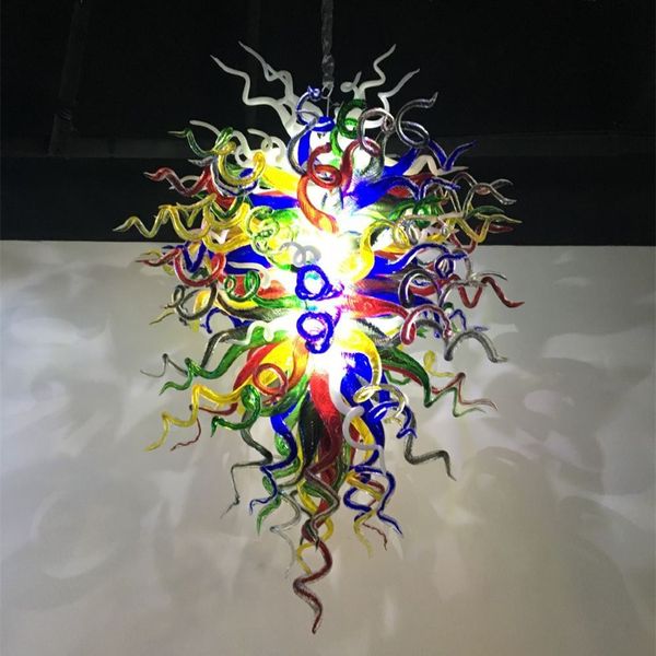 Europe Style Chandelier Art Design Colorful Hand Blown Murano Glass Ceiling Lights Heavy High Quality Italy Glass House Decoration Modern Ceiling