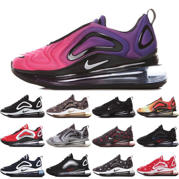 

2020 new running shoes full cushioned men women neon triple black carbon grey 72cs metallic silver chaussures sneakers 36-45