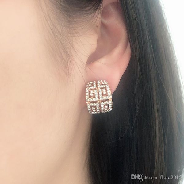 

высшего качества роскошные свадебные свадебные украшения из белого золота цвет не пирсинга клип серьги для женщин, сделанные с элементами sw, Silver