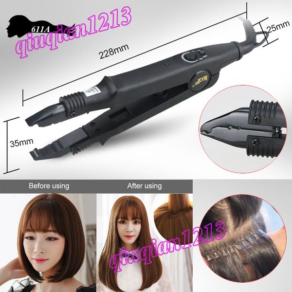 Professional Hair Extensions Conectores de controle de temperatura fusão de ferro calor Wand Connector Tools Salon Use equipamento de cabeleireiro styling