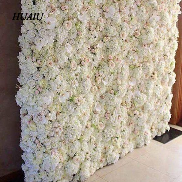 Muro di fiori artificiali 62 * 42 cm rosa fiore di ortensia sfondo fiori matrimonio casa festa accessori decorazione di nozze C18112601