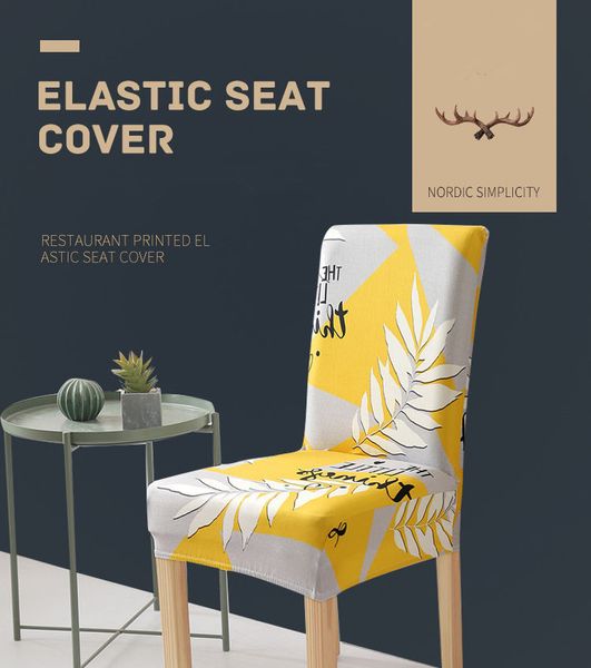 

european and american wind elastic chair cover restaurant printing elastic seat cover multifunctional l chair seat cov