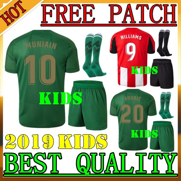 

19 20 muniain ibai williams kids soccer jerseys 19 20 aduriz kids jerseys 19 20 garcia i.martinez cordoba muniain kids jerseys uniform, Black