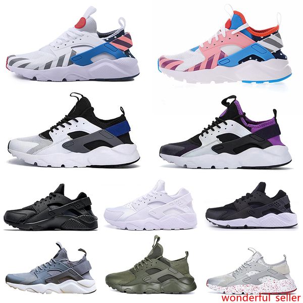 

new huarache 4.0 1.0 men women running shoes hurache triple white black huaraches women mens trainer huraches sports sneakers 36-45