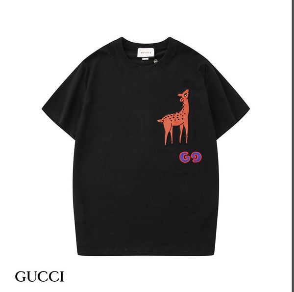 

fashion 2020 t-shirt women's cotton solid color ring stripe letter print casual shirt short sleeve -2, White