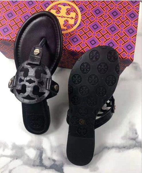 

2020 fa hion cla ic ummer tory lipper women t trap flip flop thong andal buckle trap lady lide women hoe metal mujer, Black
