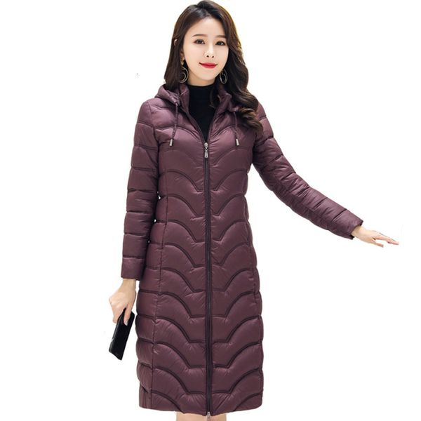 

2019 winter jacket women hooded cotton padded ladies slim coat long parka mujer invierno y190926, Black;white