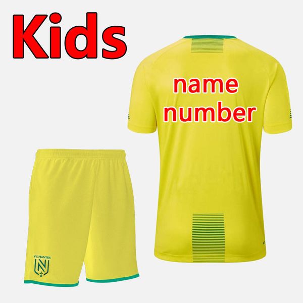 

thai version quality 19 20 fc nantes kids soccer sets kids kit sets 19 20 fc nantes boys football shirt uniforms fc nantes youth football ki, Black;blue