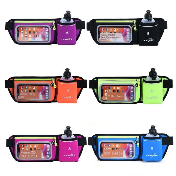 

fgoiball new outdoor sports bottle waist bag marathon running cell phone bag mountaineering waist nylon 6 colors