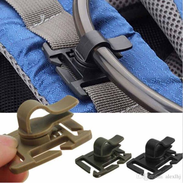 

drinking tube clip rotatable molle hydration bladder drinking straw tube trap hose webbing clip for camelbak water pack bag