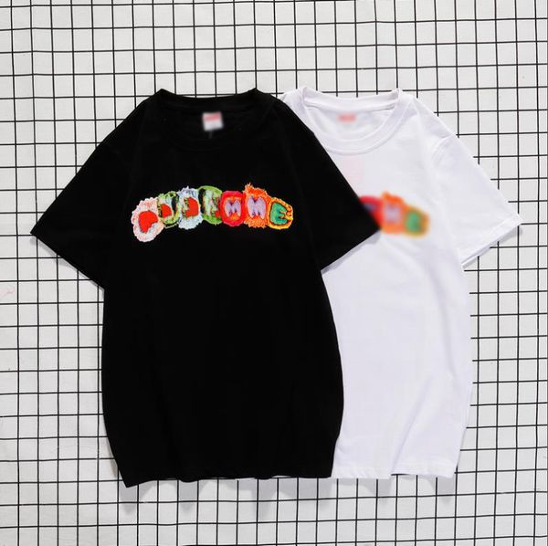 

20ss/supreme new men luxury tshirts italian star designer tshirt fashion brand summer embroidery t-shirt couple vintage cotton size s-xxl, White;black