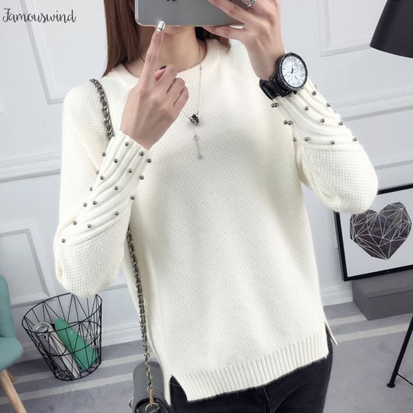 

winter and long sleeved sweater female all match korean students loose head new short sleeve thick shirt, White;black