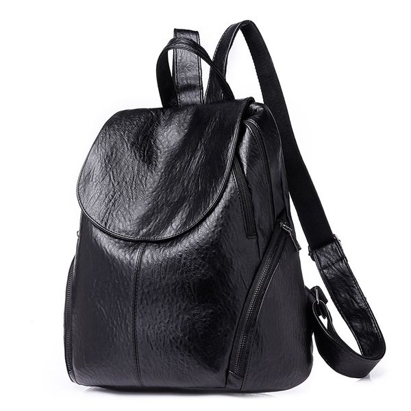 

ladies backpack new fashion simple student backpack female pu college style large capacity bag
