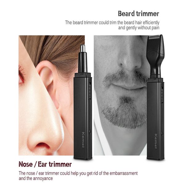 

kemei km - 6636 4 in 1 comprar recortador de nariz trimmer usb rechargeable shaver razor men face care set hair removal sidebur wxval