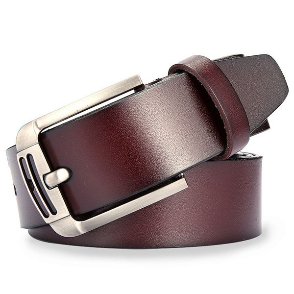 

pybeta 2016 genuine leather pin buckle belt two layer cowhide waist band male restore ancient ways bands, Black;brown
