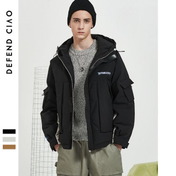 

mens designer down jackets fashion street style boys warm coat luxury womens hooded coats with pockets 2019 winter excellent quality, Black