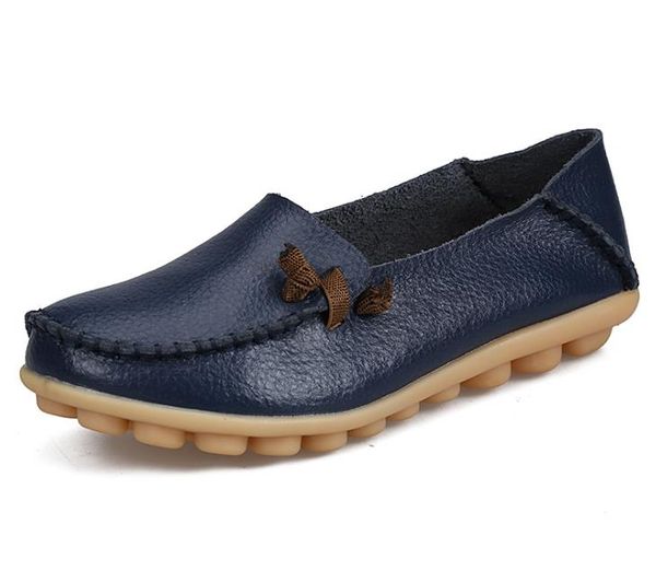 

women's shoes leather non-slip soft bottom women flats casual shoes sdw1232, Black