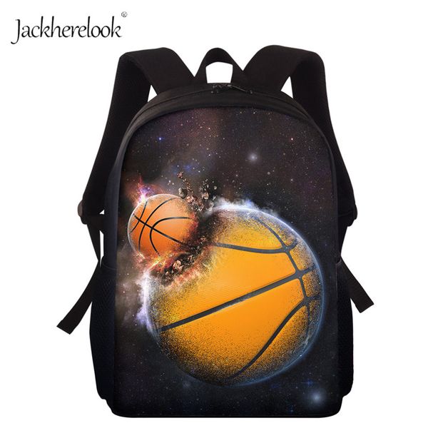 

jackherelook 3d star basketball book bag fashion print football pattern teen student satchel boy children custom lapbackpack