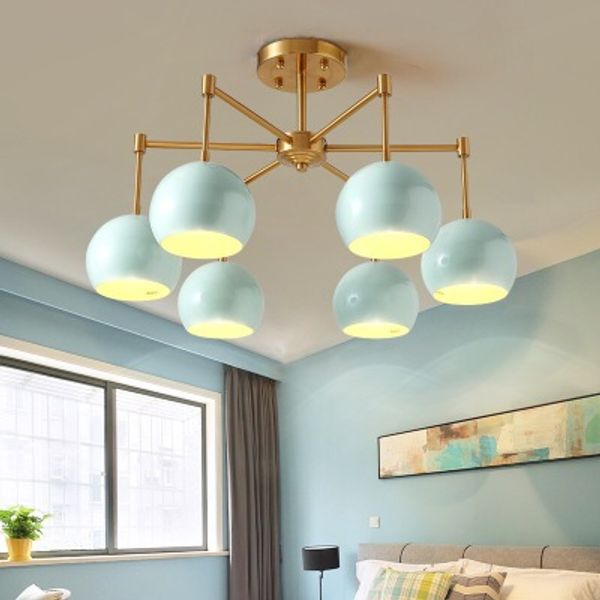 Nordic Lamps And Lanterns Post Modern Simple Fashion Creative Personality Villa Living Room Bedroom Study Dining Room Led Ceiling Light Semi Flush