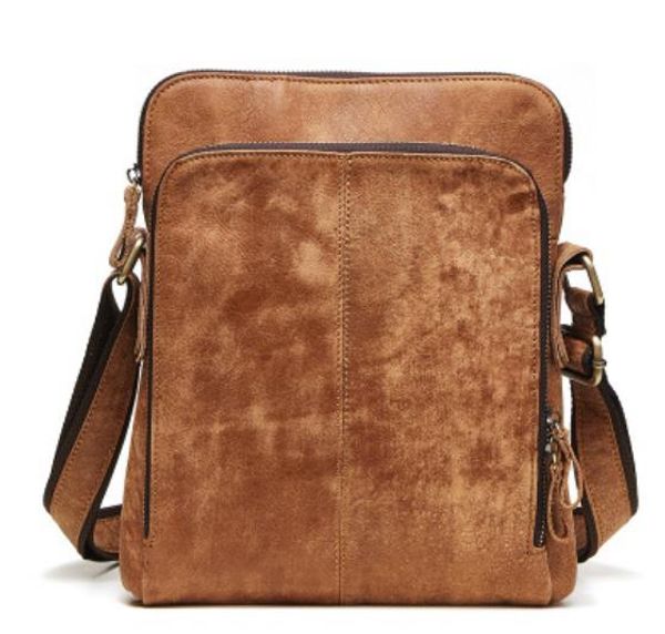 

european and american boom models leather men's shoulder messenger bag casual fashion first layer leather men's bag factory direct