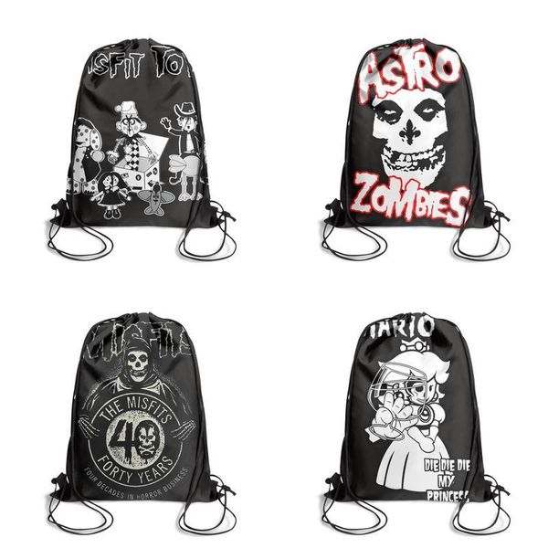 

misfit toysfashion sports belt backpack, design retro character durable and convenient string package, suitable for gym toys misfits 40