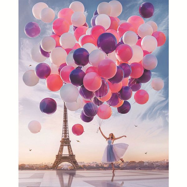 

16'*20'creative starry night oil painting diy paint by number van gogh for adult