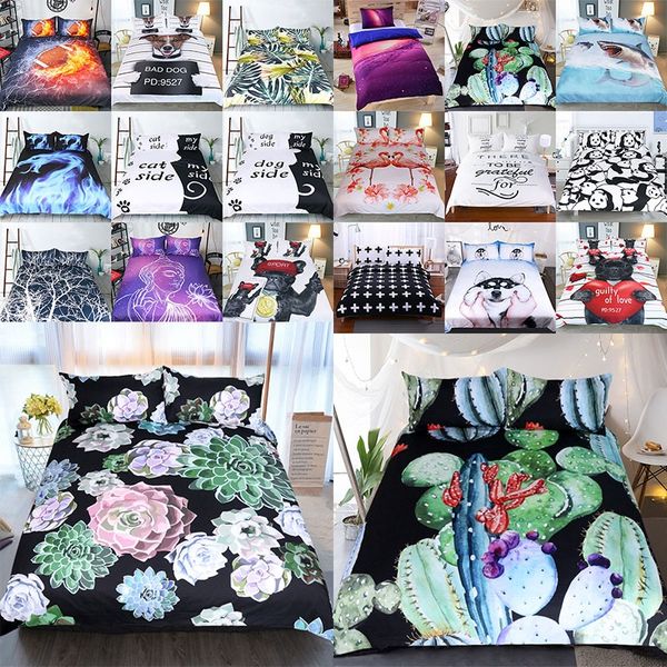 

3d printed bedding sets 3pcs/set luxury duvet cover pillowcases home bedding supplies christmas decorative 45 style dhl an2159