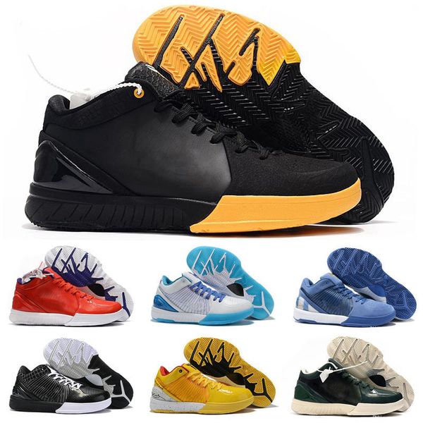 

classic mamba iv 4 protro draft day hornets carpe diem del sol sports kids basketball shoes mens zk4 4s sneakers, Black